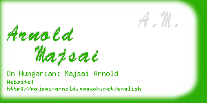 arnold majsai business card